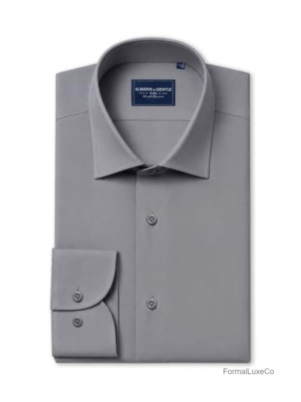Men's Silk-Blend Dress Shirt Long Sleeve Regular Fit Button Down Shirt